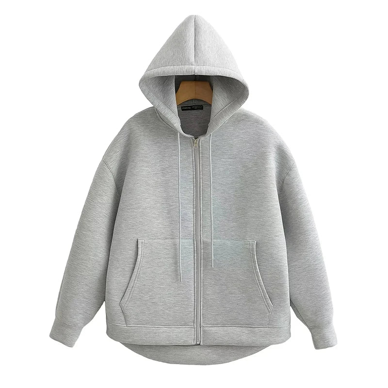 New Women's Zipper Hoodie Jacket