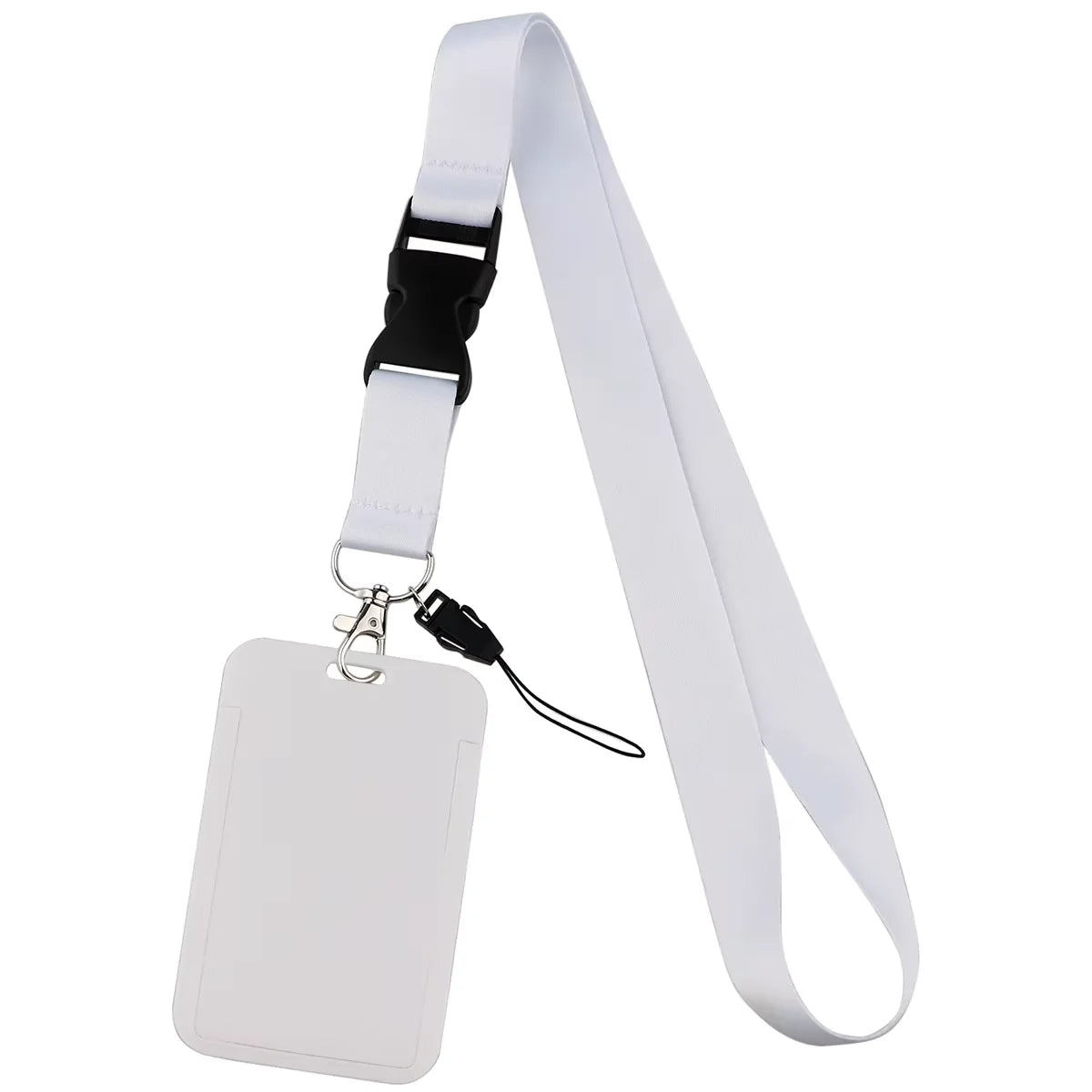 New Pure Lanyard Keychain ID Card Holder