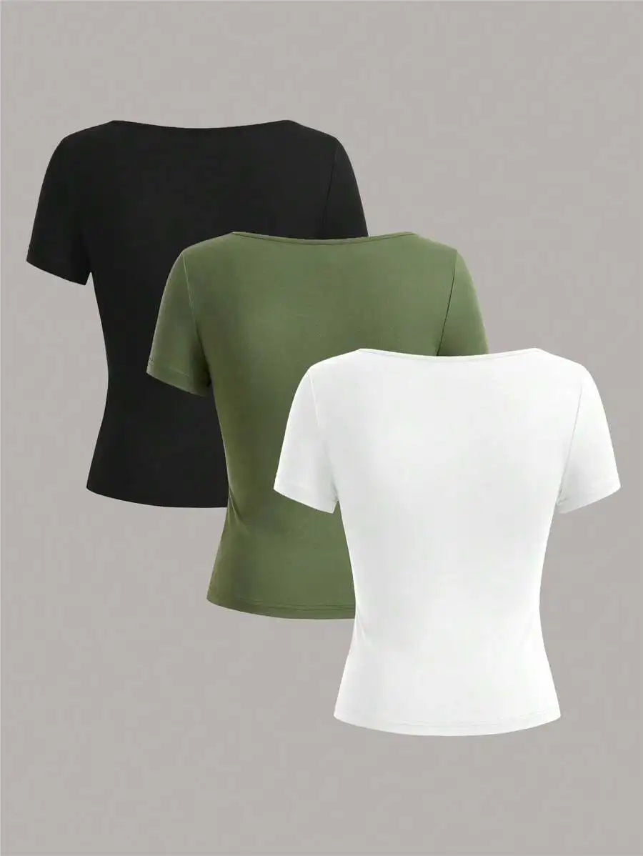 New Vibrant Square Neck T-Shirt