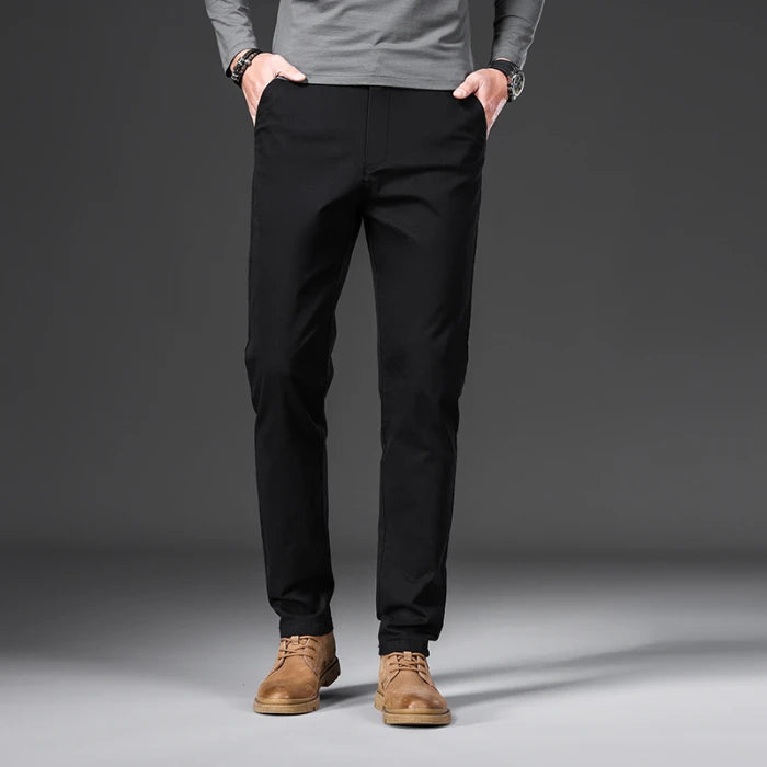 Men's Casual Coffee Stretch Straight Classic Lightweight Business Casual Pants