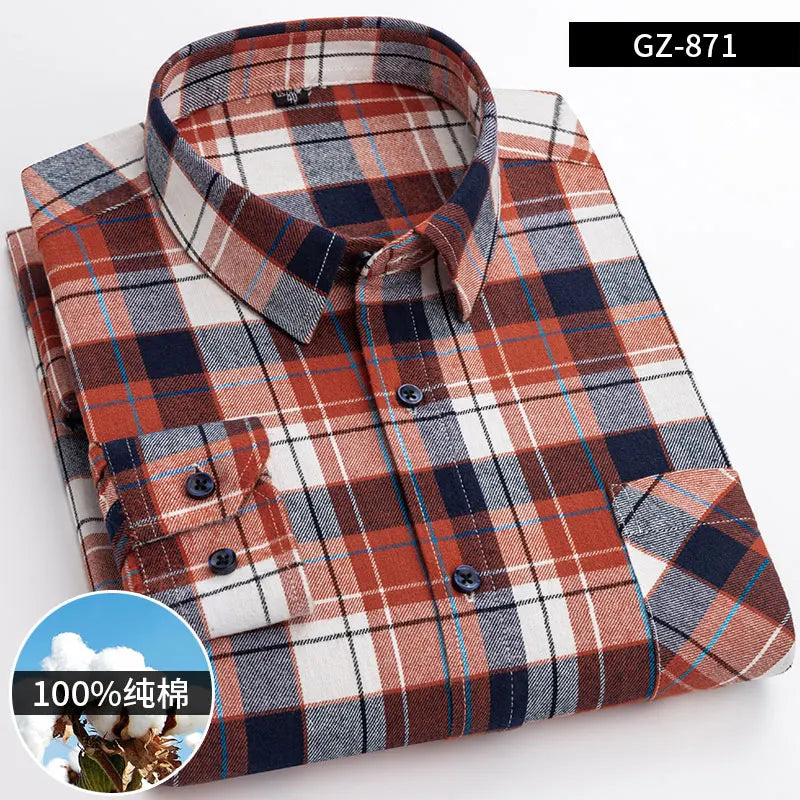 Mens Pure Cotton Long Sleeve Regular Fit Shirts