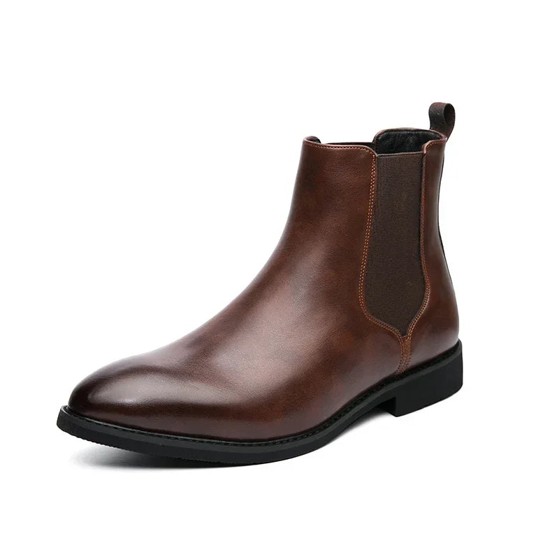 2024 Brand Leather Men Chelsea Boots