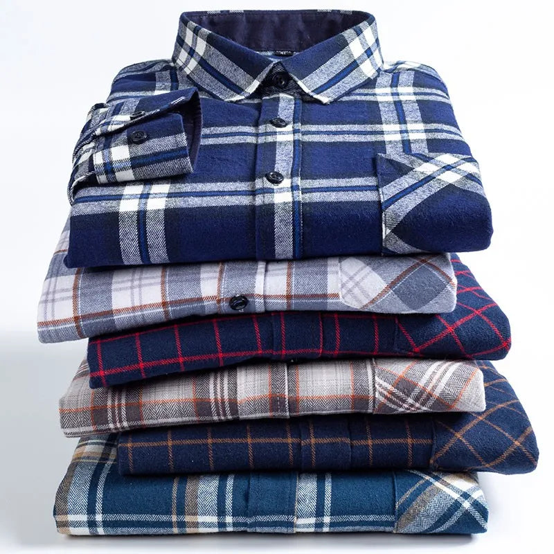 Mens Pure Cotton Long Sleeve Regular Fit Shirts