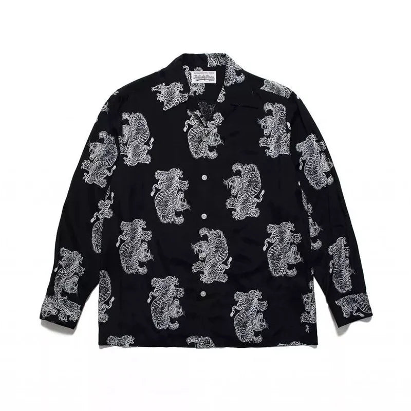 Autumn WACKO MARIA Embroidery Logo Long Sleeve Shirt