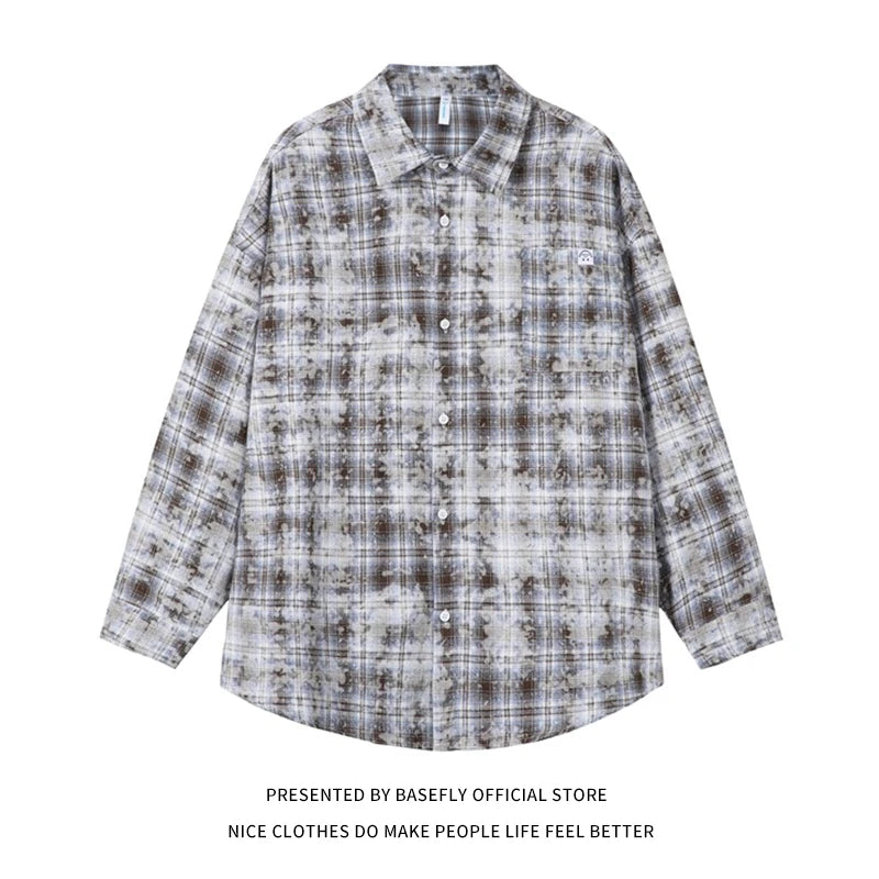 Neue Ankunft Frühling Sommer Tasche Plaid Straße Männer Shirts