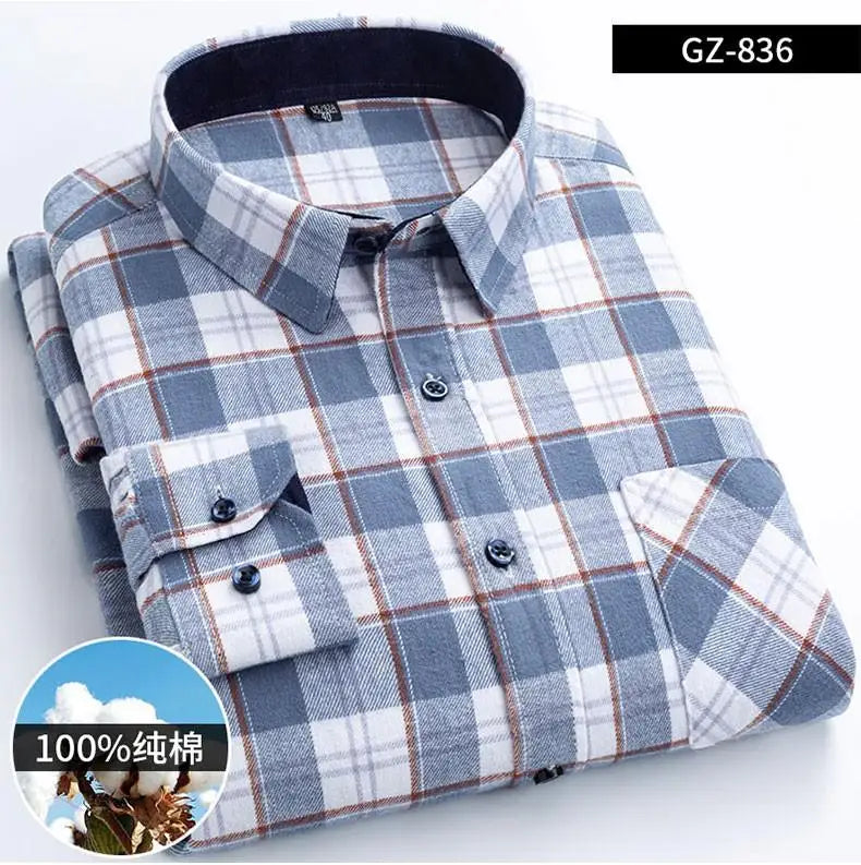 Mens Pure Cotton Long Sleeve Regular Fit Shirts
