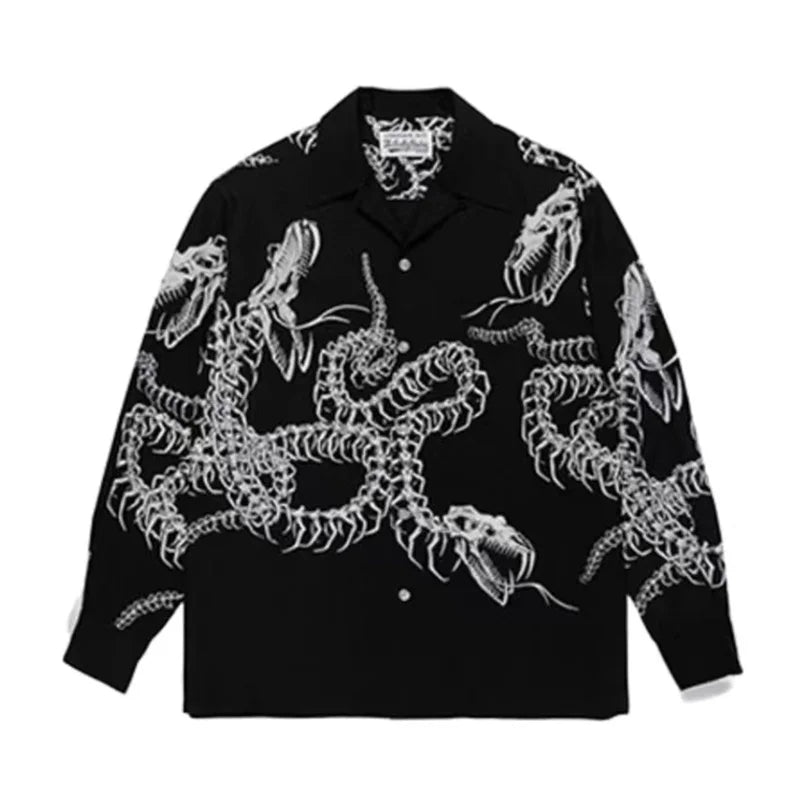 Autumn WACKO MARIA Embroidery Logo Long Sleeve Shirt
