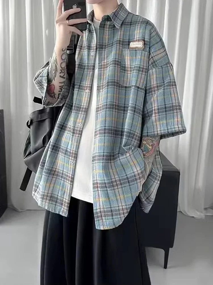 Sommerliches Y2K Vintage Kurzarmhemd