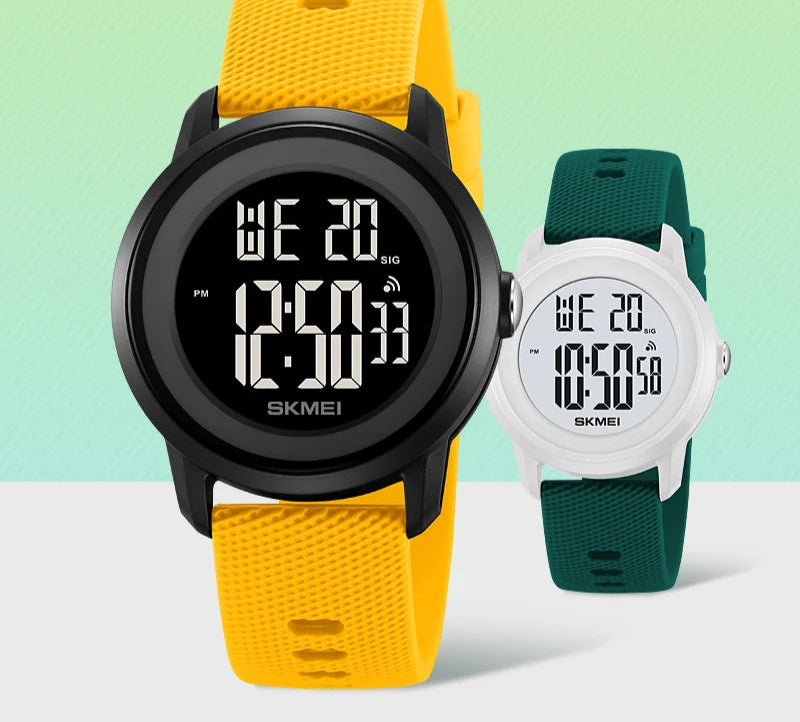 Women Waterproof Sports LED Display Wristwatches