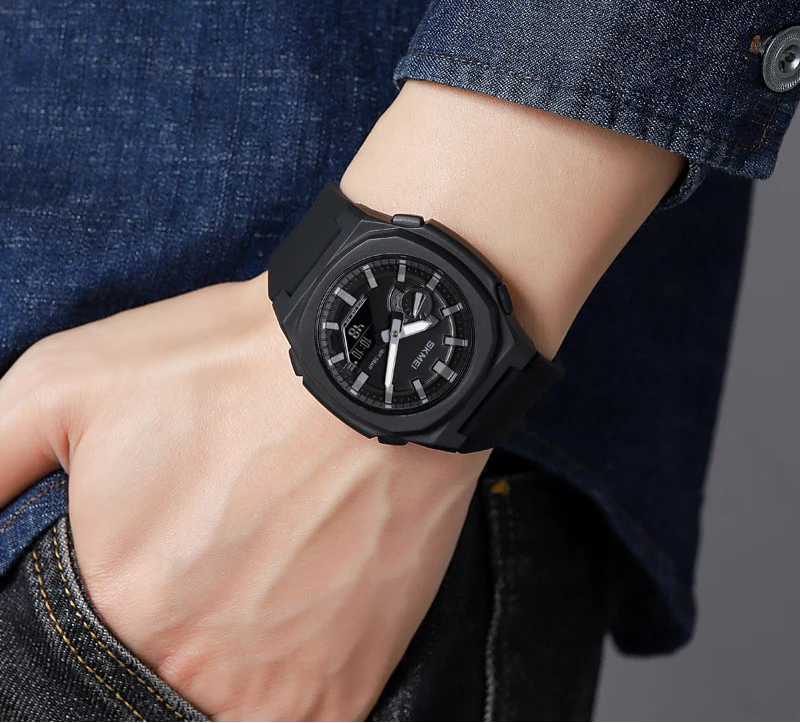 Men Waterproof Military Countdown Chrono Digital Wristwatch