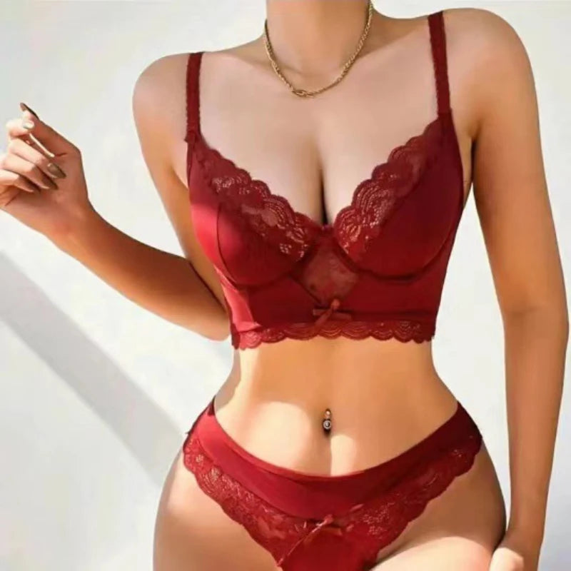 New Erotic Underwire Bra Brief Set