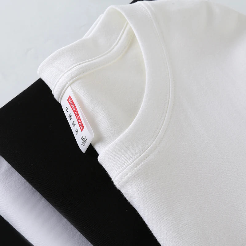 220gsm New Arrival Basic T Shirt Men's Cotton O Neck Simple Regular Fit Long Sleeve