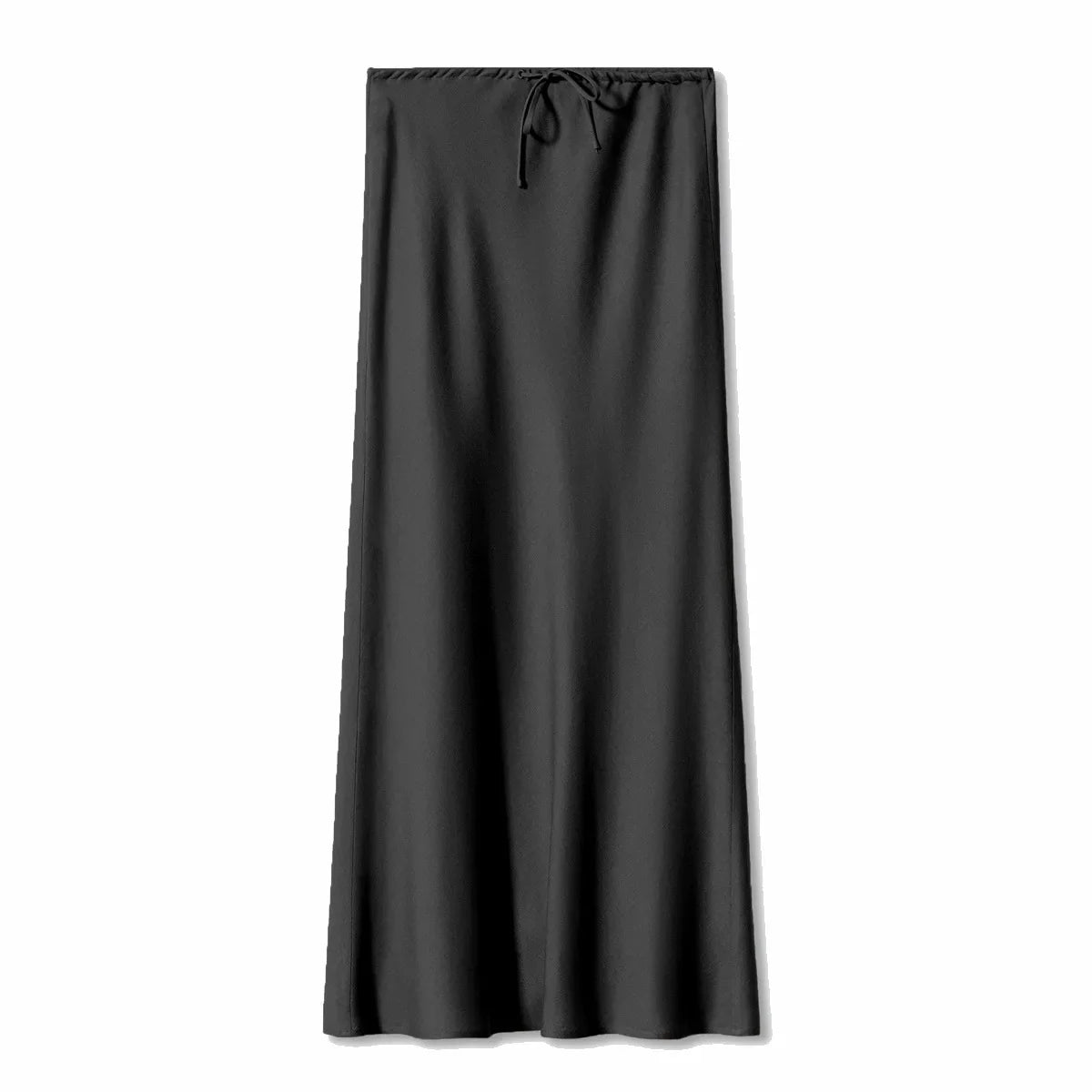 High Waist Skirts for Women Temperament Elegant Black Satin Skirt Classics Versatile Slim Long Skirt