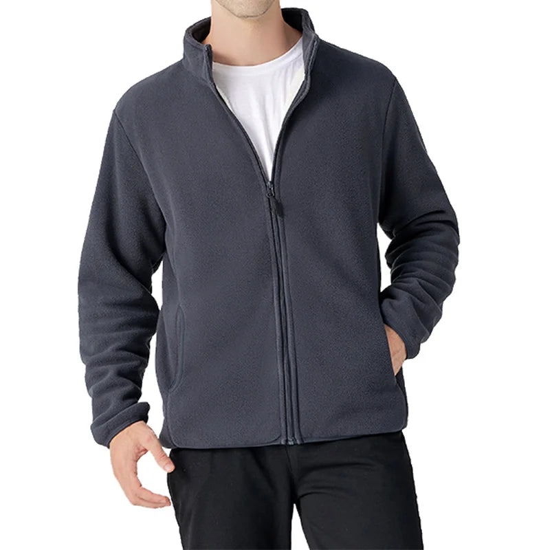 Men Winter Thick Warm Fleece Zipper Hoodies