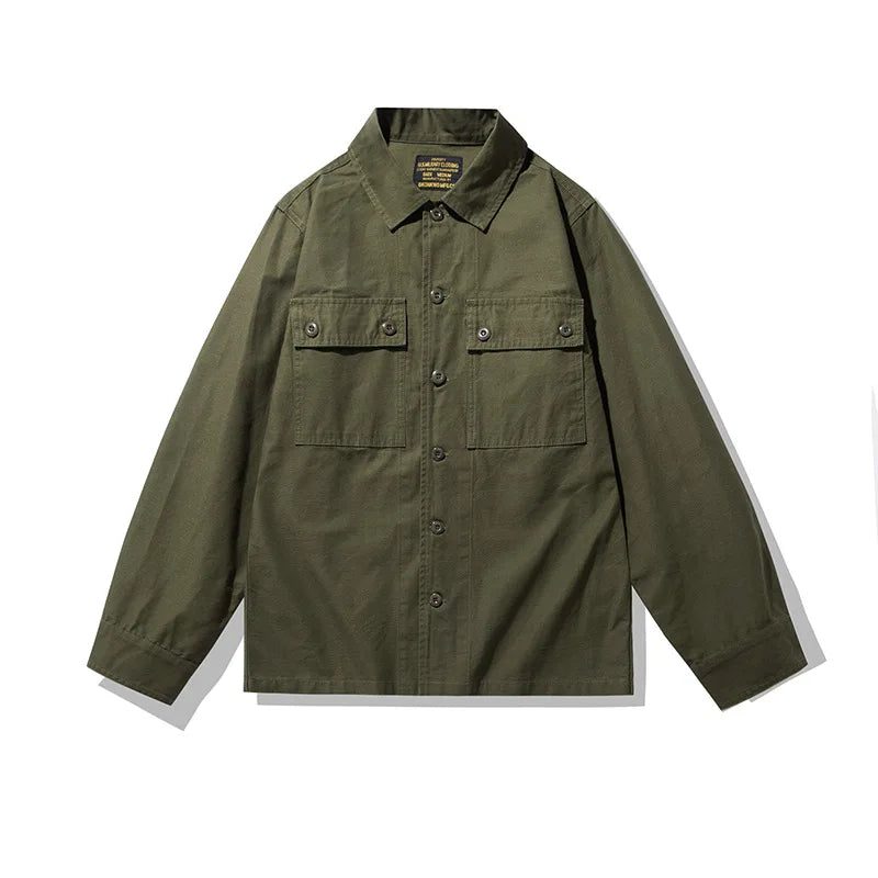 Herren-Cargohemd mit Tigerstreifen und Camouflage-Muster