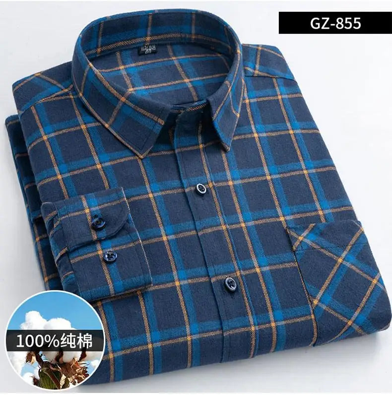 Mens Pure Cotton Long Sleeve Regular Fit Shirts