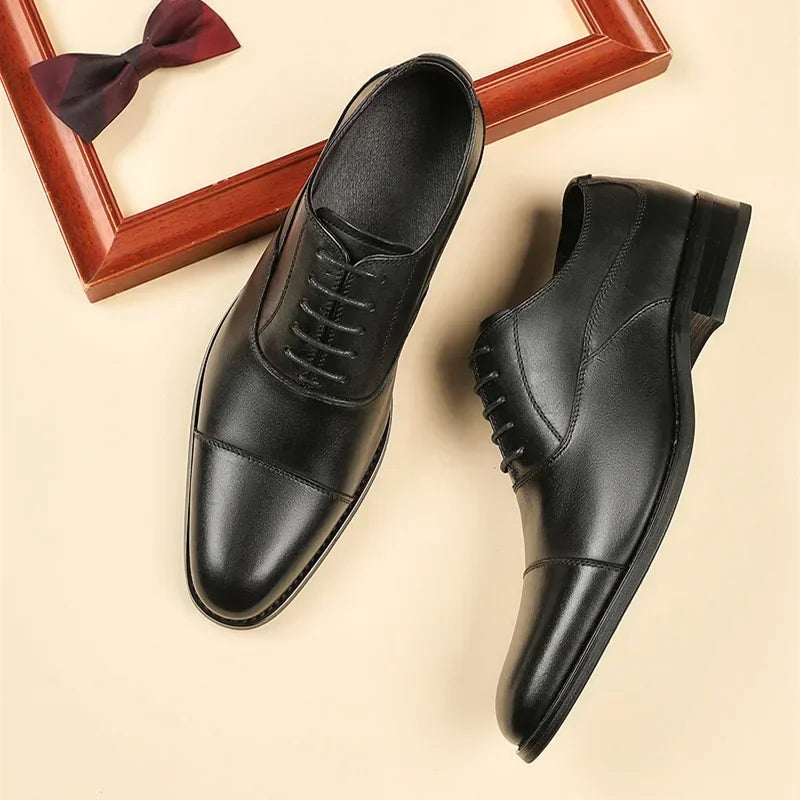 Cowhide Oxford Brogue Shoes
