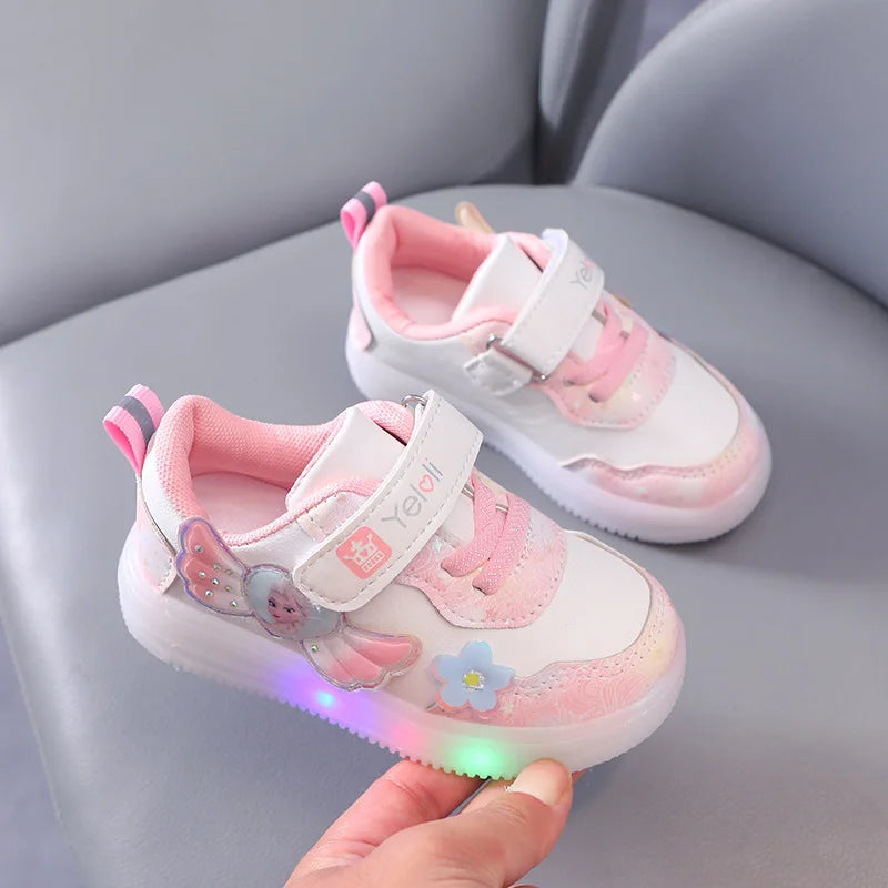New Disney LED Casual Pink Purple Shoes