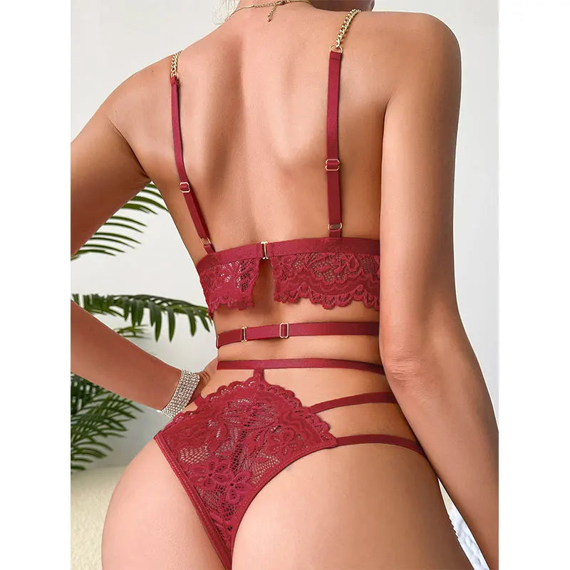 Extra Sexy Garter Belt Lingerie 3 Piece Set