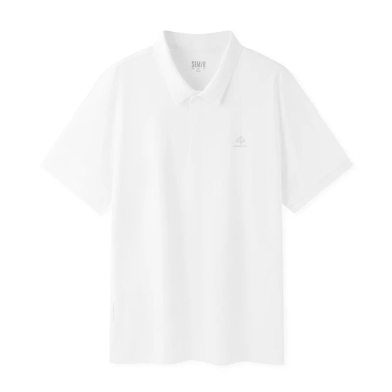 Semi Polo Shirt Herren, neues, schlichtes Pendler-Oberteil aus weicher Baumwolle mit halbem Reißverschluss