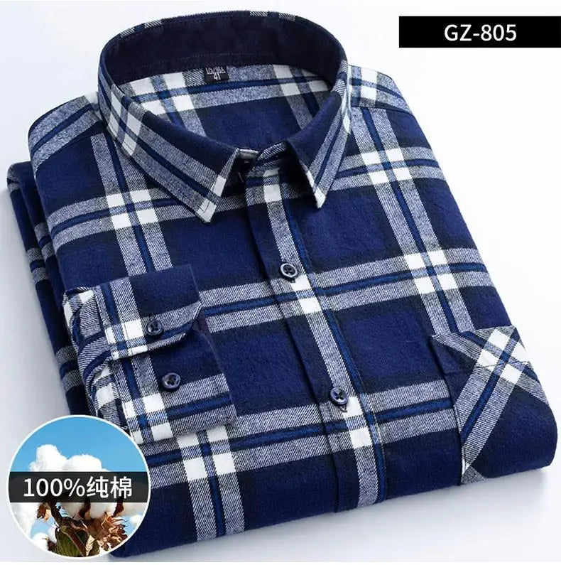 Mens Pure Cotton Long Sleeve Regular Fit Shirts