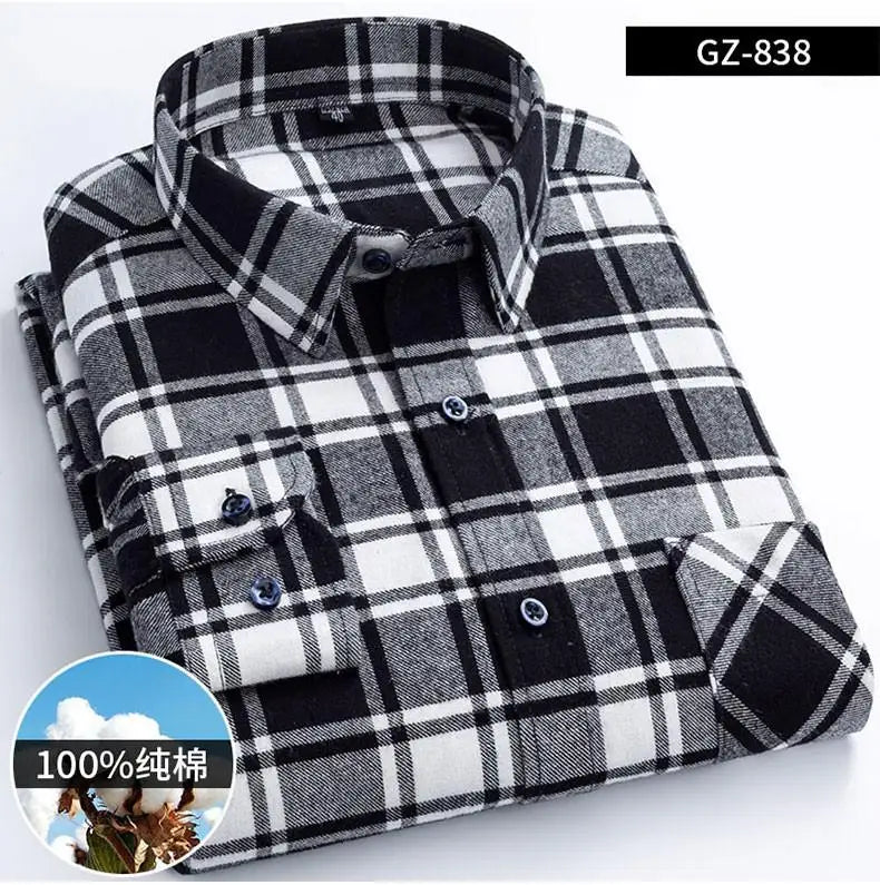 Mens Pure Cotton Long Sleeve Regular Fit Shirts