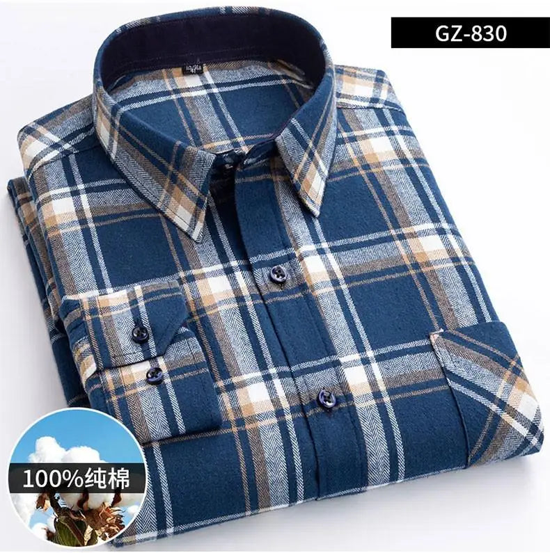 Mens Pure Cotton Long Sleeve Regular Fit Shirts