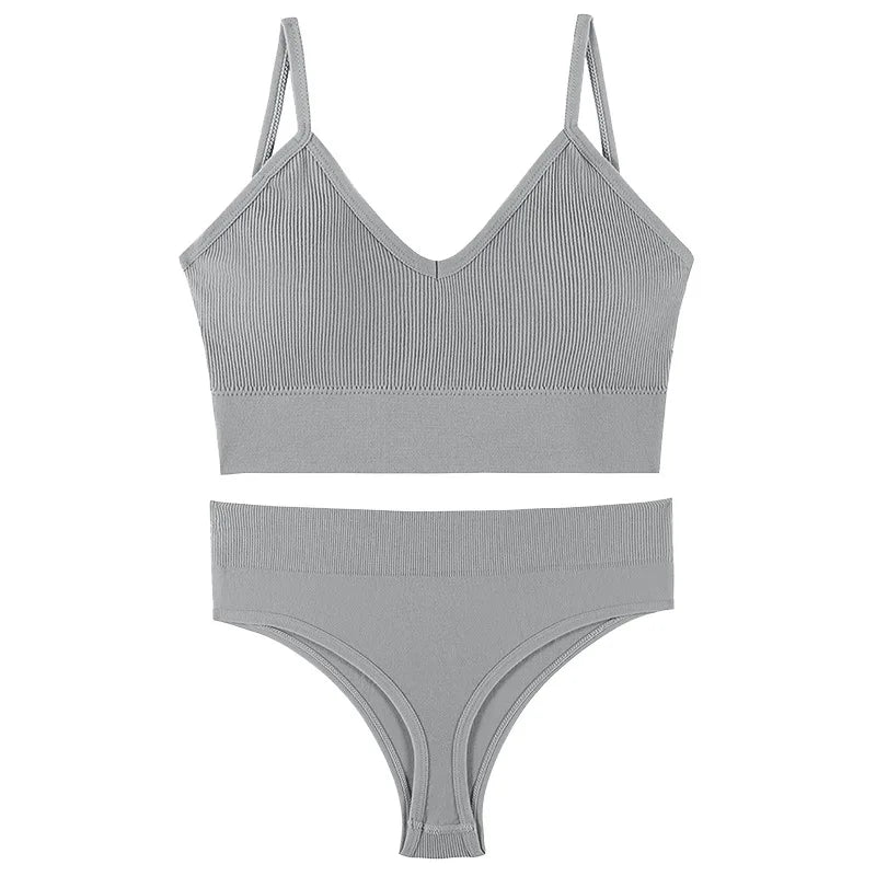 New Women Seamless Bra Set