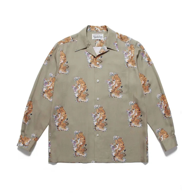 Autumn WACKO MARIA Embroidery Logo Long Sleeve Shirt