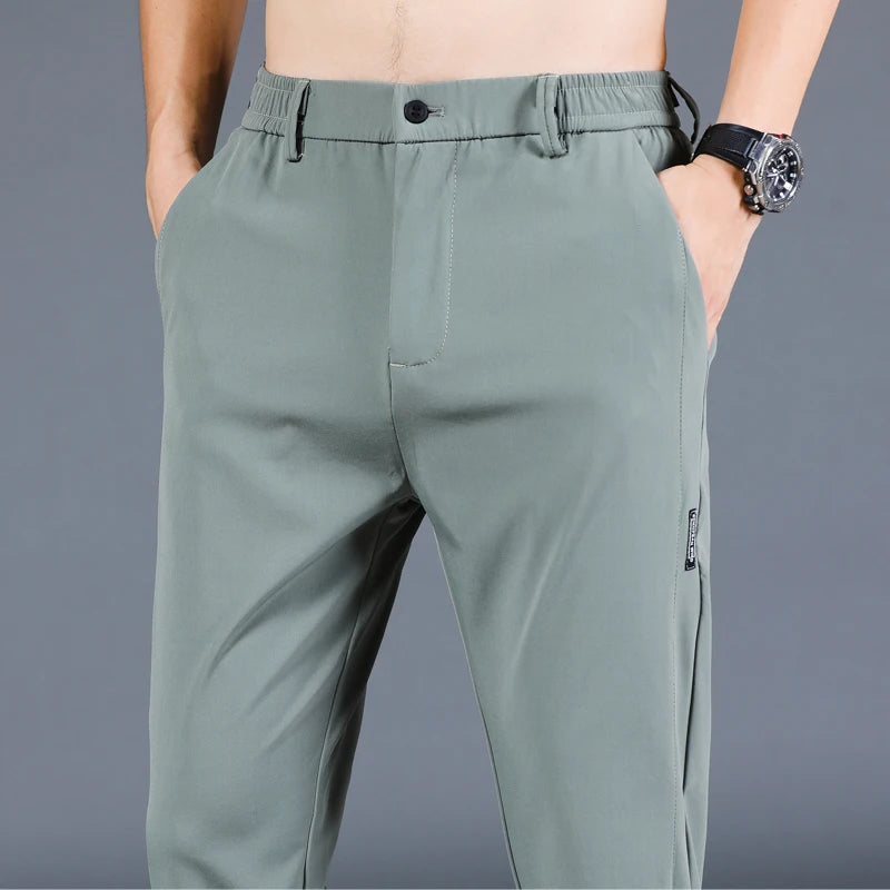 Summer New Thin Ice Silk Stretch Pants