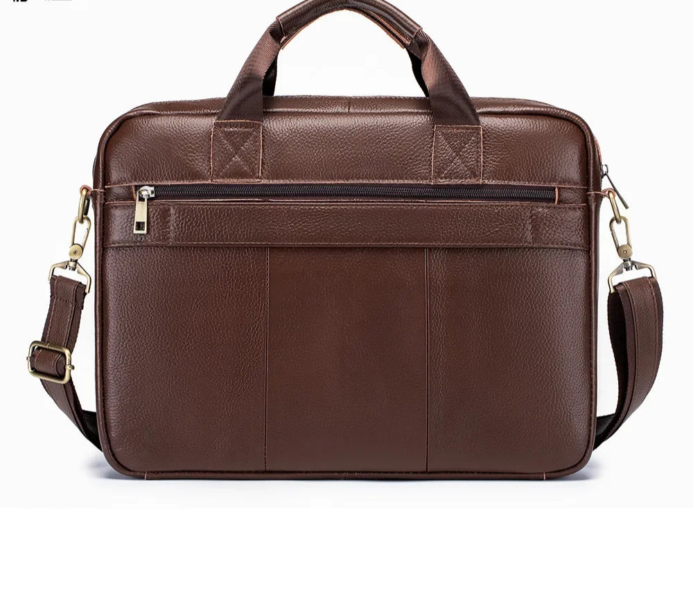 Neu 100% echtes leder herren aktentasche laptoptasche