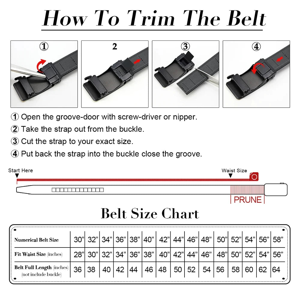 Men Automatic Buckle Famous Brand Business Belt