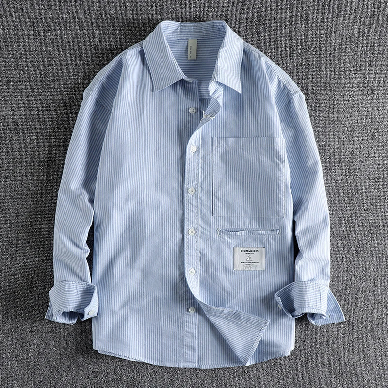 Men's long sleeve design pocket every day shirt