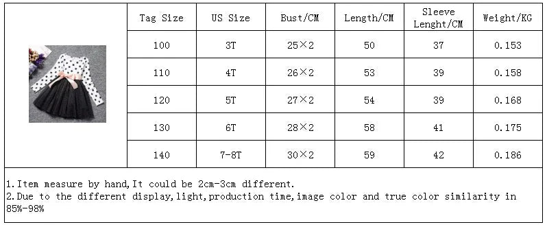 New Long Sleeve Girls Winter Dress