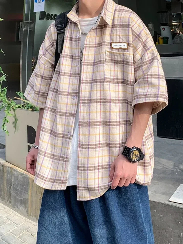 Sommerliches Y2K Vintage Kurzarmhemd