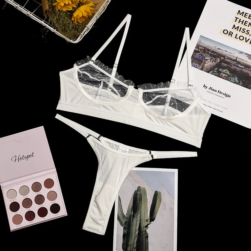 New Erotic Underwire Bra Brief Set