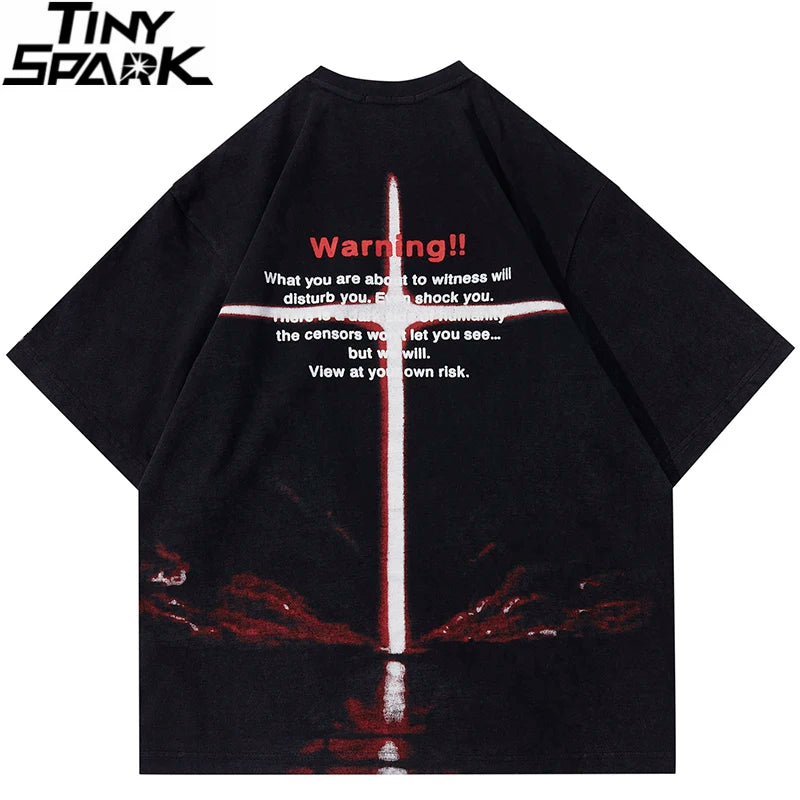 Black Harajuku Loose Tshirt Cotton Tees Unisex