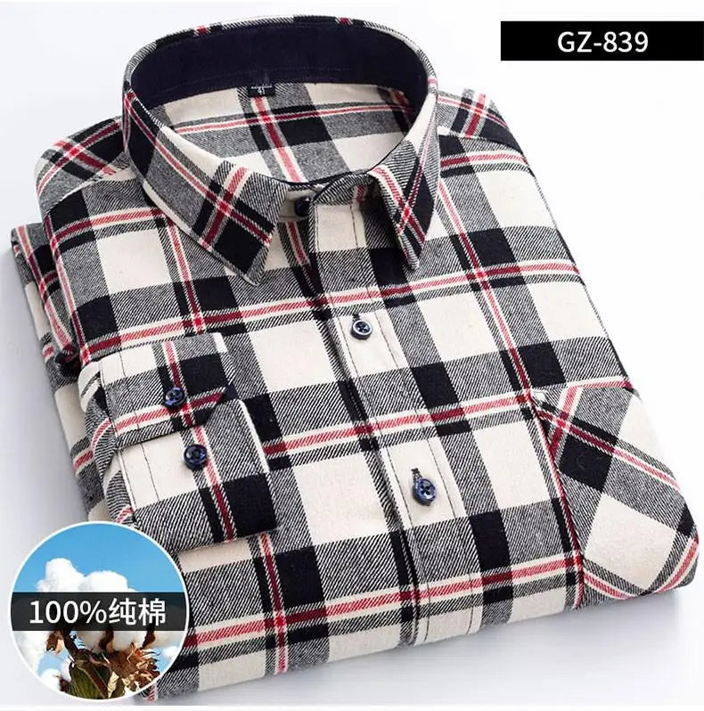 Mens Pure Cotton Long Sleeve Regular Fit Shirts