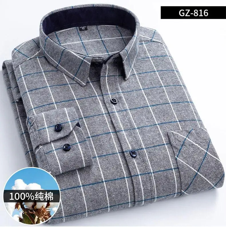 Mens Pure Cotton Long Sleeve Regular Fit Shirts
