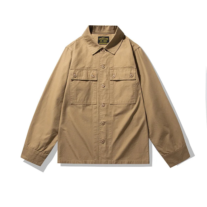 Herren-Cargohemd mit Tigerstreifen und Camouflage-Muster