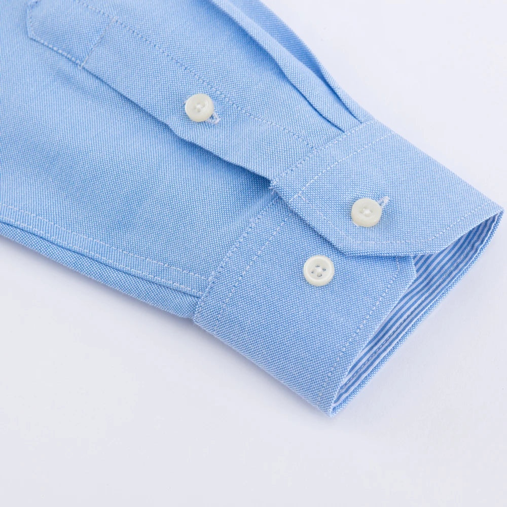 Men's Oxford Cotton Striped Shirt, Long Sleeve Shirt