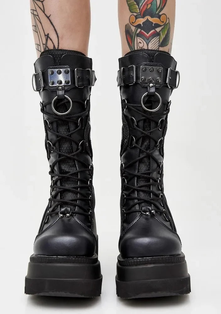 New Ladies Goth Platform Boots