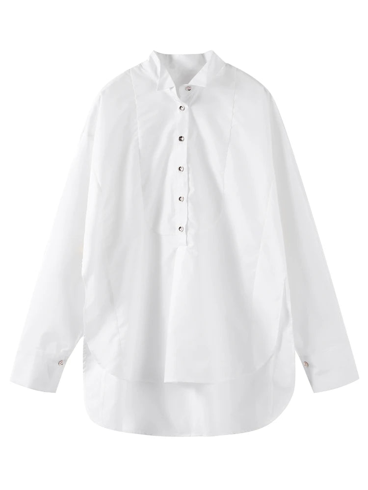Elegant Hollow Out Single Breasted Shirts