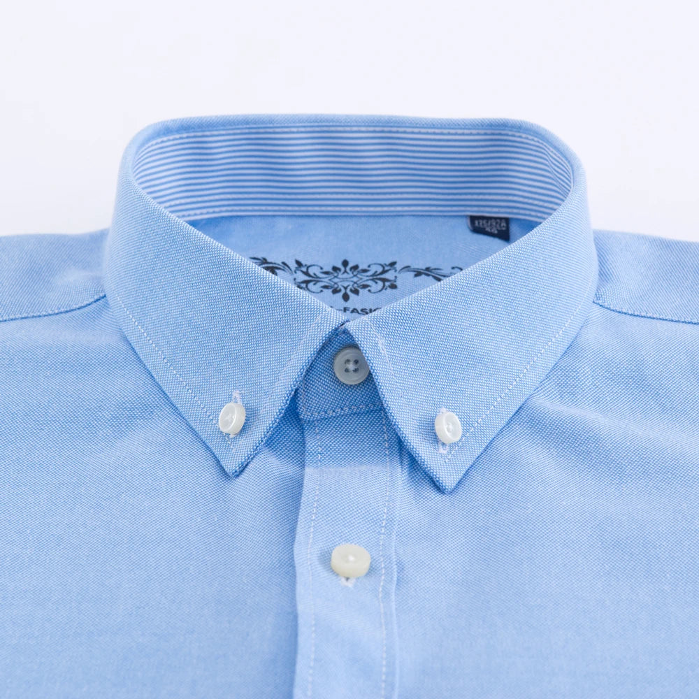 Men's Oxford Cotton Striped Shirt, Long Sleeve Shirt