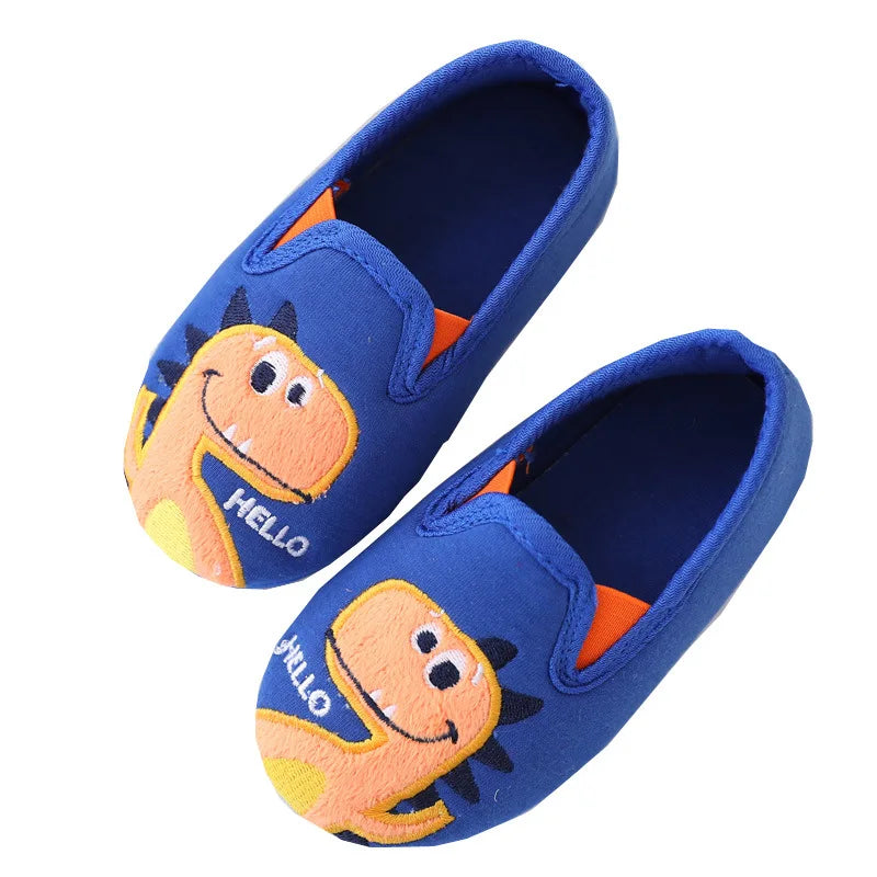 Autumn Winter Boy Cotton Fabric Home Shoe