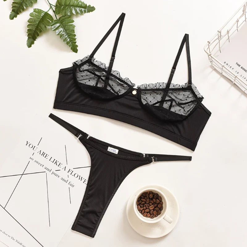 New Erotic Underwire Bra Brief Set