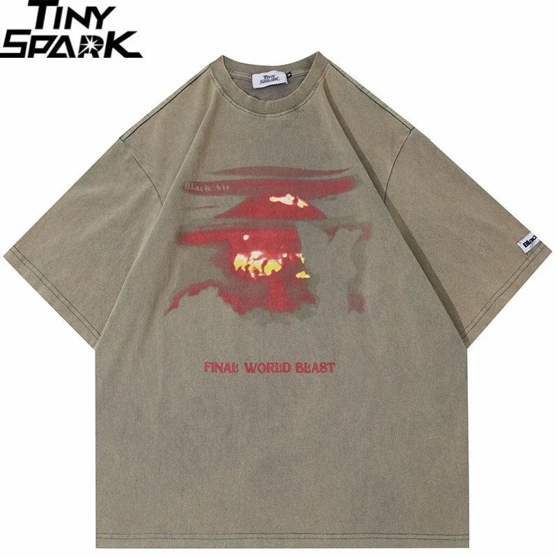 Black Harajuku Loose Tshirt Cotton Tees Unisex