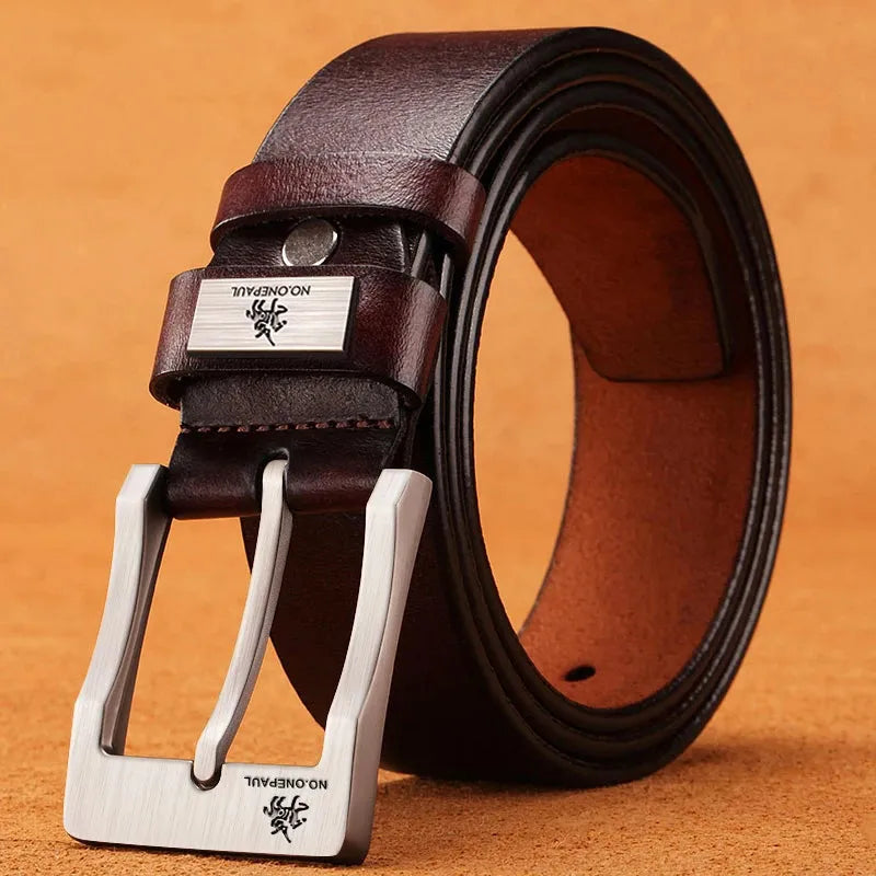 New Men's Cow Leather Luxury Strap Belts