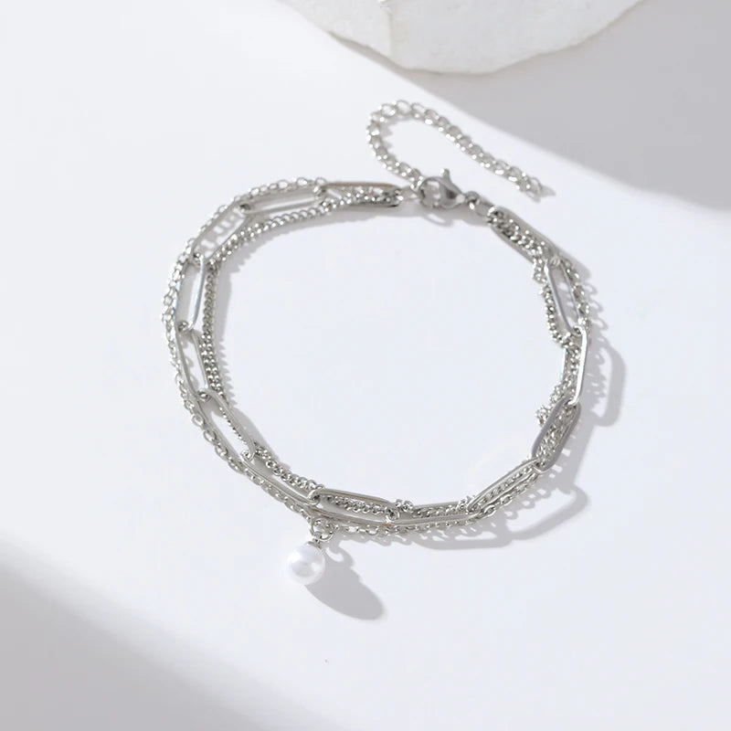 New Fashion Pearl Necklace Bracelets Set
