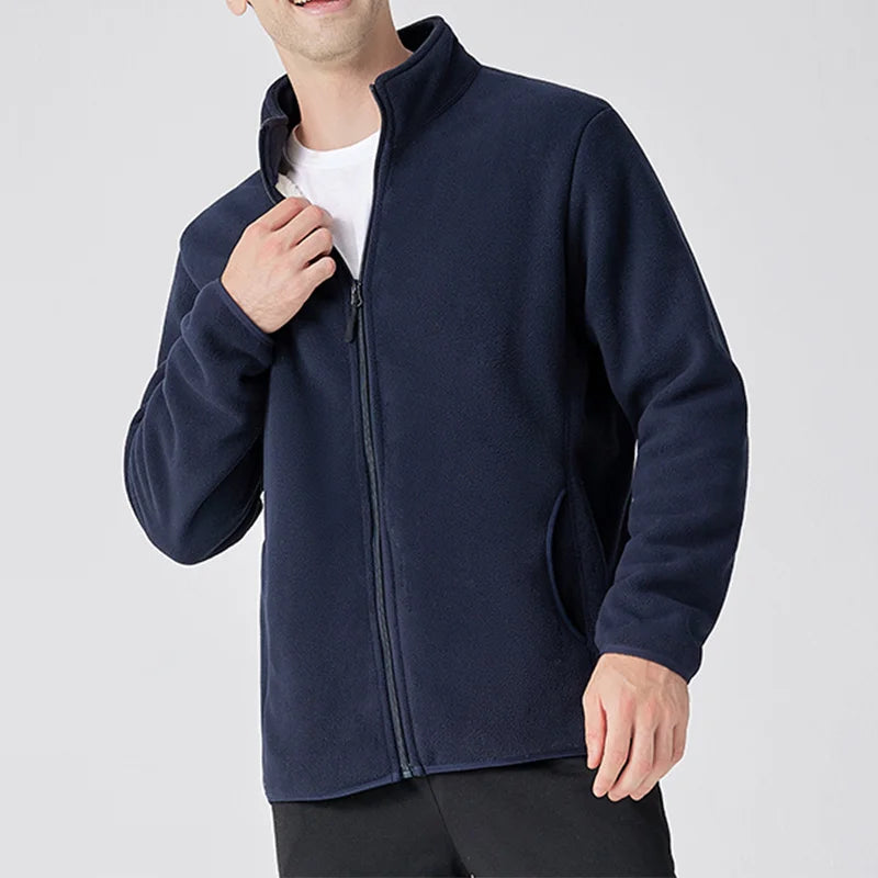 Men Winter Thick Warm Fleece Zipper Hoodies